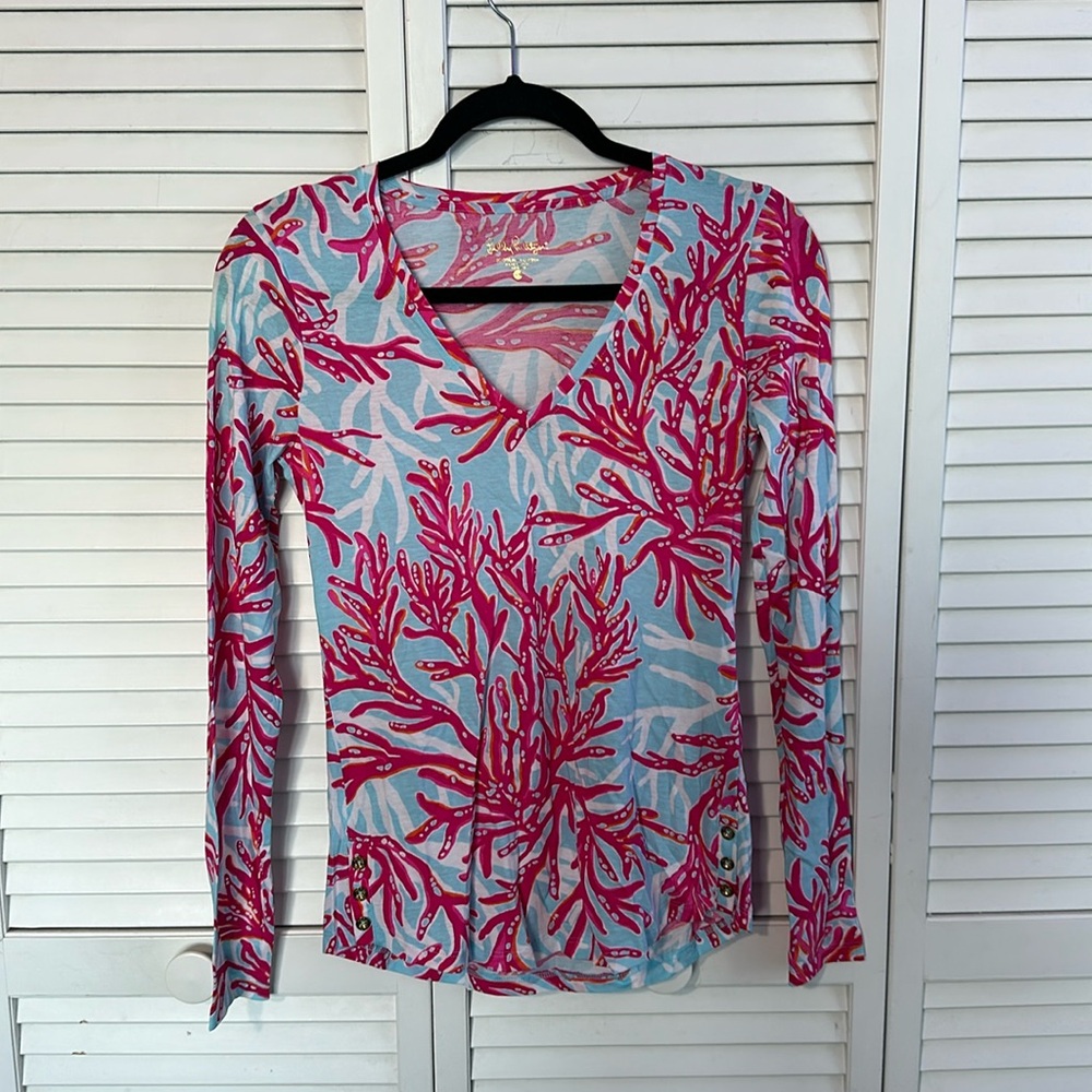 NWT Lily Pulitzer Nellie top Breakwater b underwater escape XS